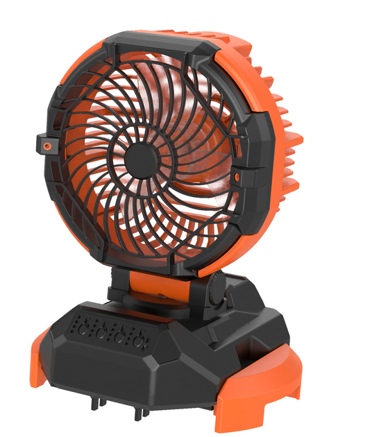 Portable Outdoor Misting Fan, Bucket Top Portable Fan, Battery Powered with 3 Fan Speeds & 3 Mist Settings for Camping, Tailgating, and Beach
