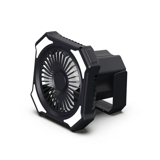 Camping Fan with LED Lantern, 10000mAh Rechargeable Portable Tent Fan with Remote Control, Power Bank, 180°Head Rotation, Perfect Quiet Battery Operated USB Outdoor Fan for Picnic, Barbecue(Black)